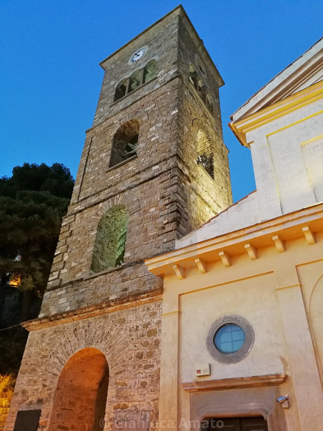 "Castellabate - Campanile della basilica" stock image