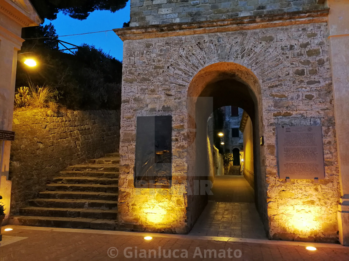 "Castellabate - Particolare del campanile della basilica" stock image