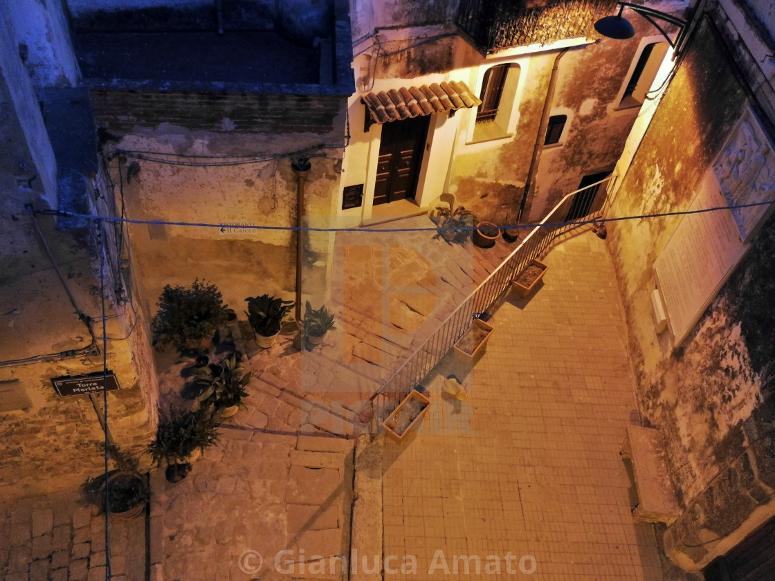 "Castellabate - Piazzetta del centro storico" stock image