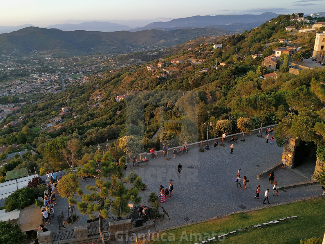 "Castellabate - Panorama del belvedere dal Castello dell'Abate" stock image