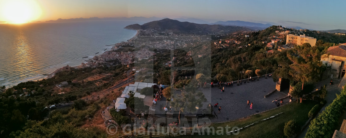 "Castellabate - Panoramica dal Castello dell'Abate" stock image