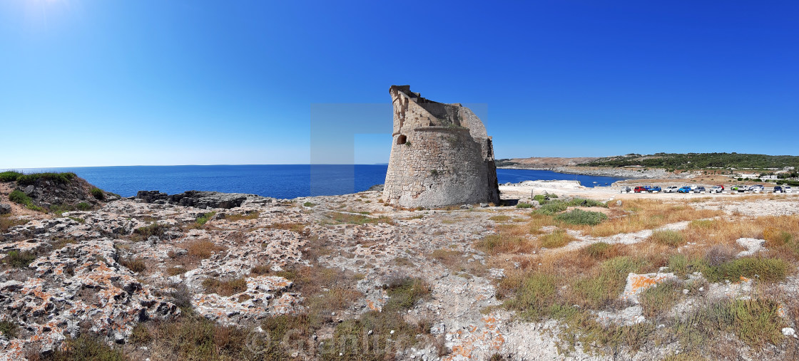 "Santa Cesarea Terme - Panoramica di Torre Miggiano" stock image