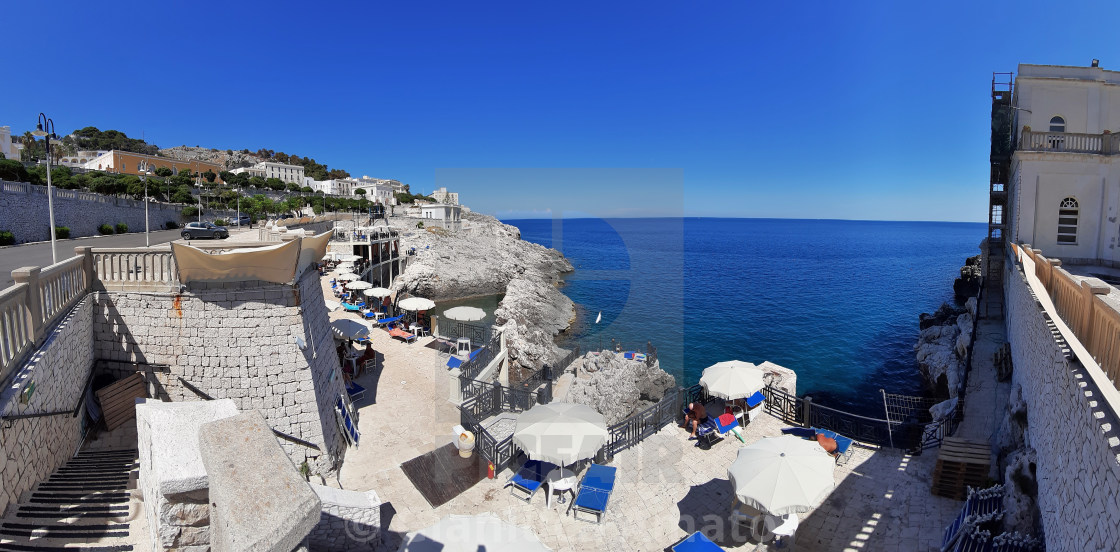 "Santa Cesarea Terme - Panoramica del Lido Caicco" stock image