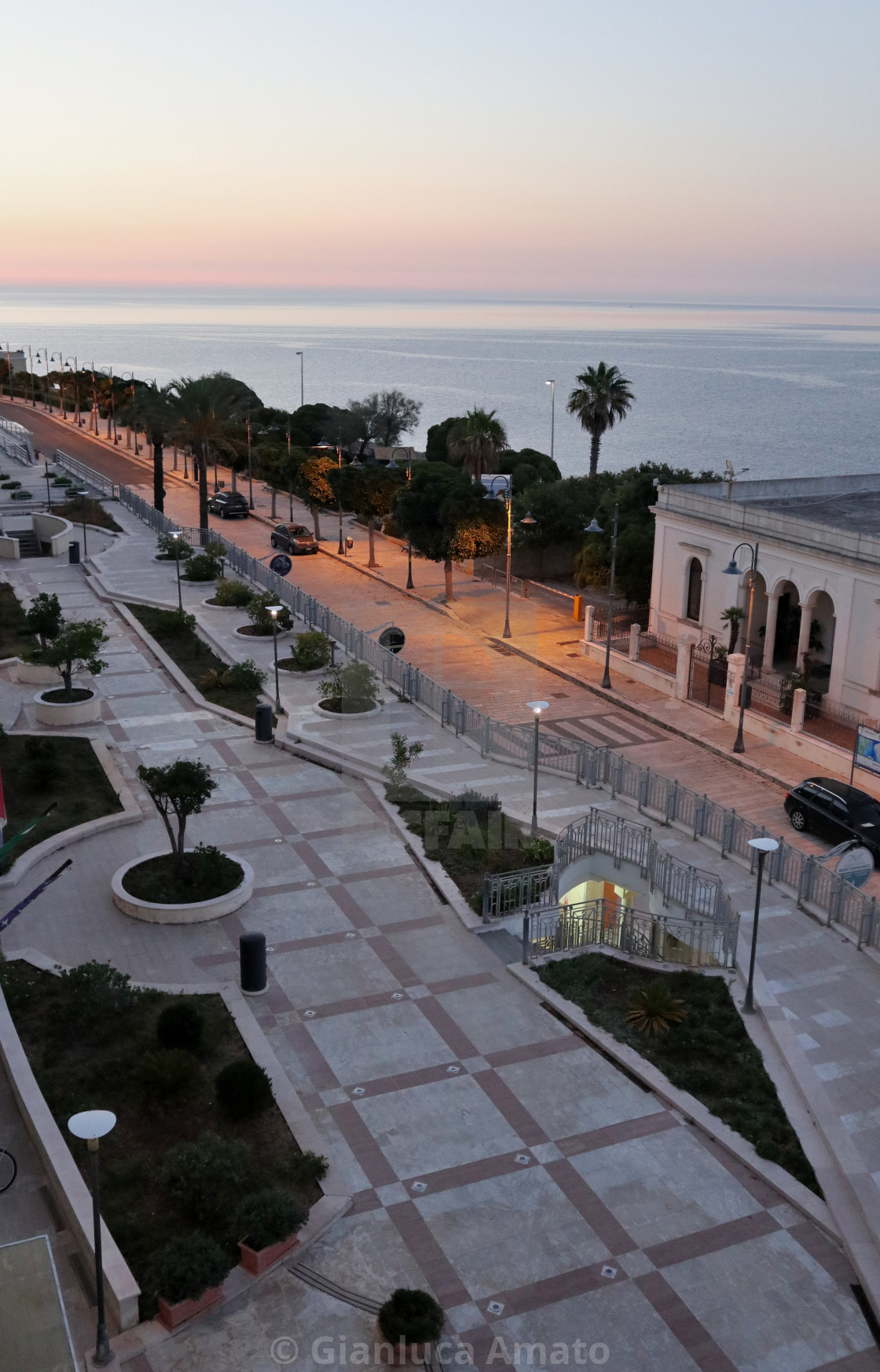 "Santa Cesarea Terme - Lungomare all'alba" stock image