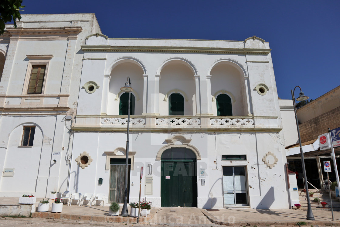 "Santa Cesarea Terme - Palazzo del centro abitato" stock image