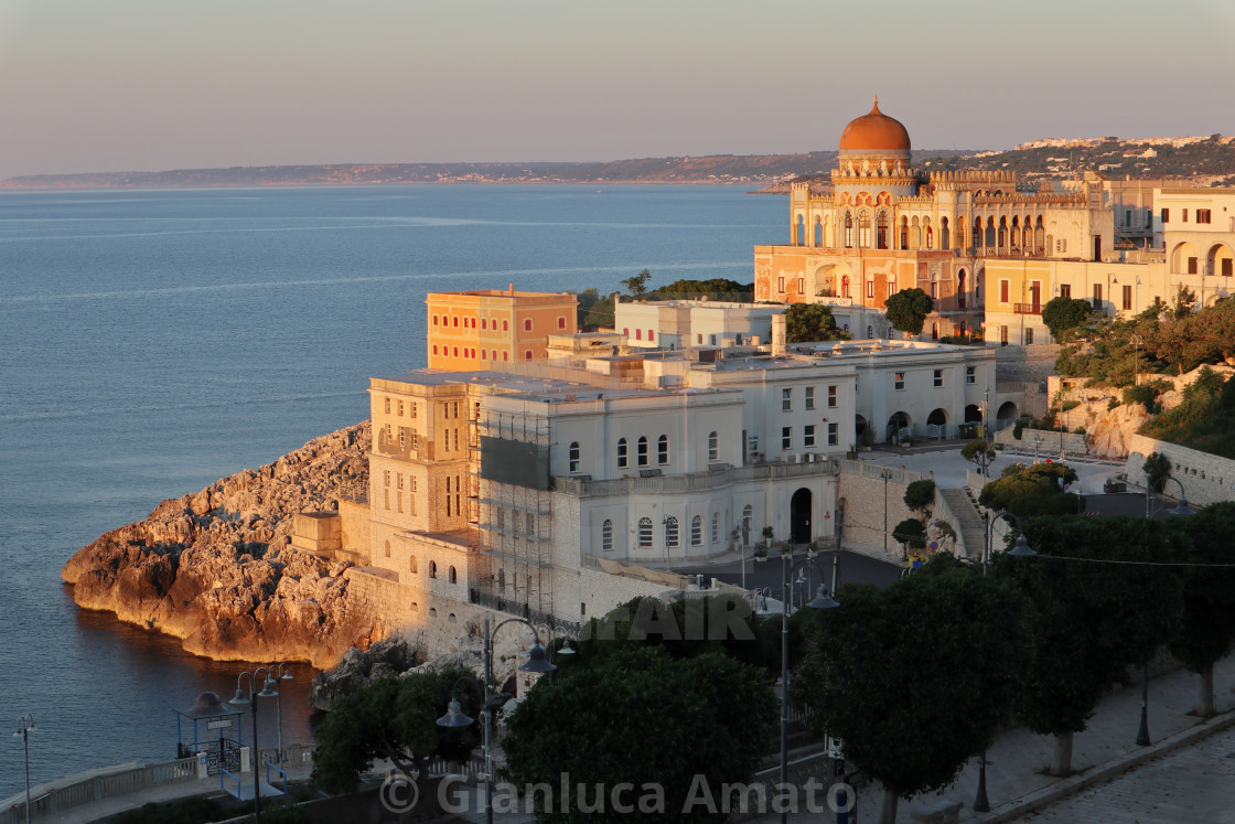 "Santa Cesarea Terme - Scorcio di Palazzo Sticchi di mattina presto" stock image