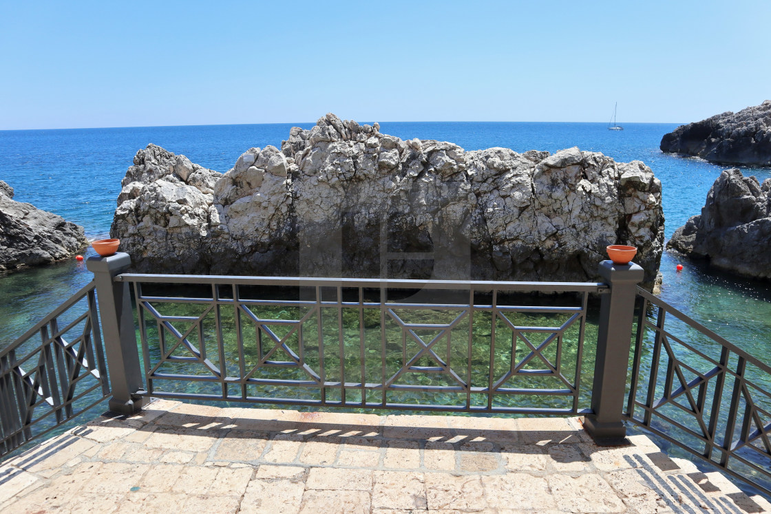 "Santa Cesarea Terme - Ringhiera del Lido Caicco" stock image