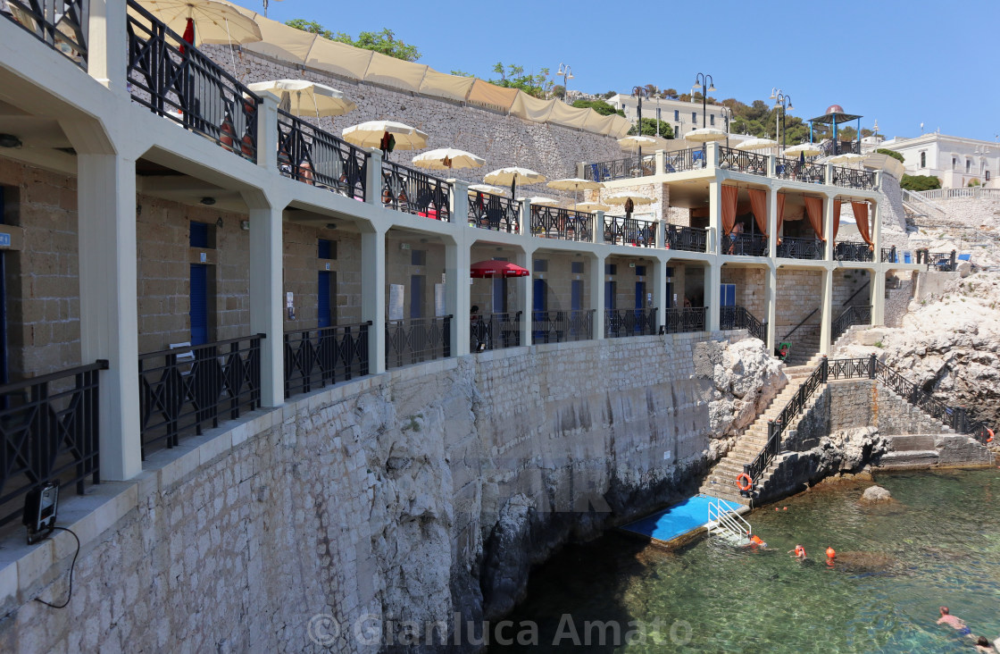 "Santa Cesarea Terme - Portico del Lido Caicco" stock image