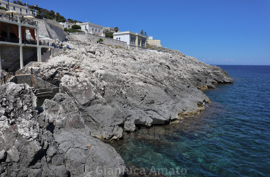 "Santa Cesarea Terme - Scogliera del Lido Caicco" stock image