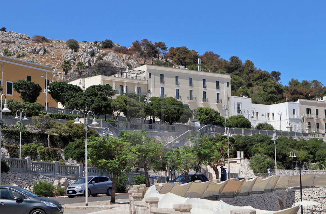 "Santa Cesarea Terme - Scorcio del paese dal Lido Caicco" stock image