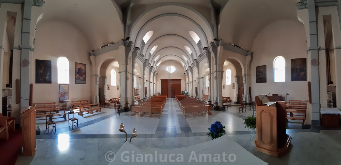 "Calitri - Panoramica dell'interno della chiesa di San Canio Martire" stock image