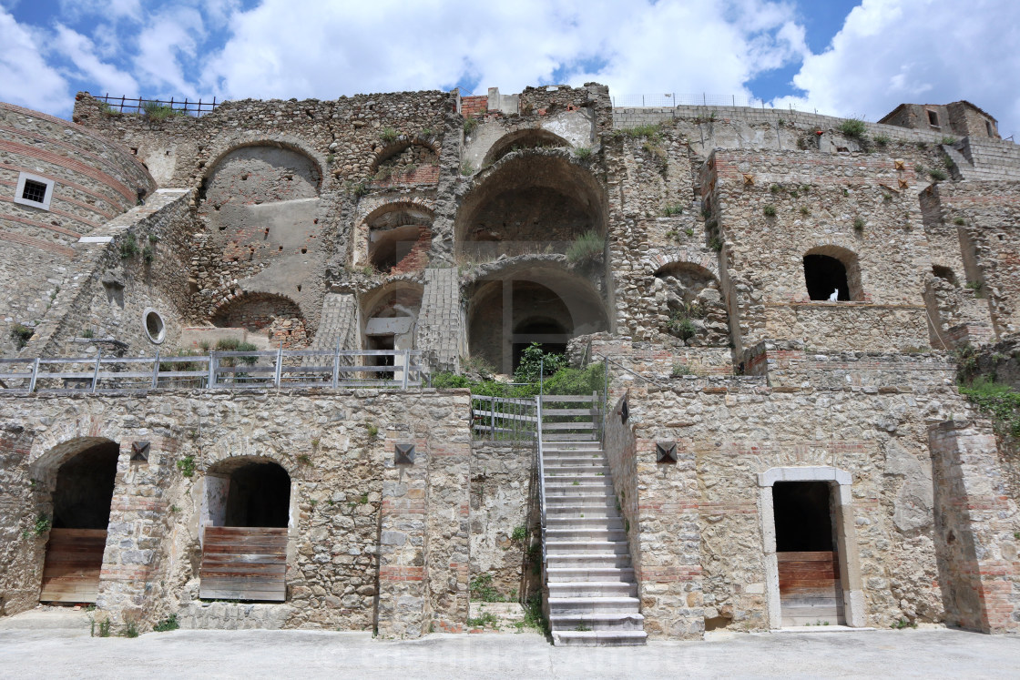 "Calitri - Ruderi dell'antica fortificazione" stock image