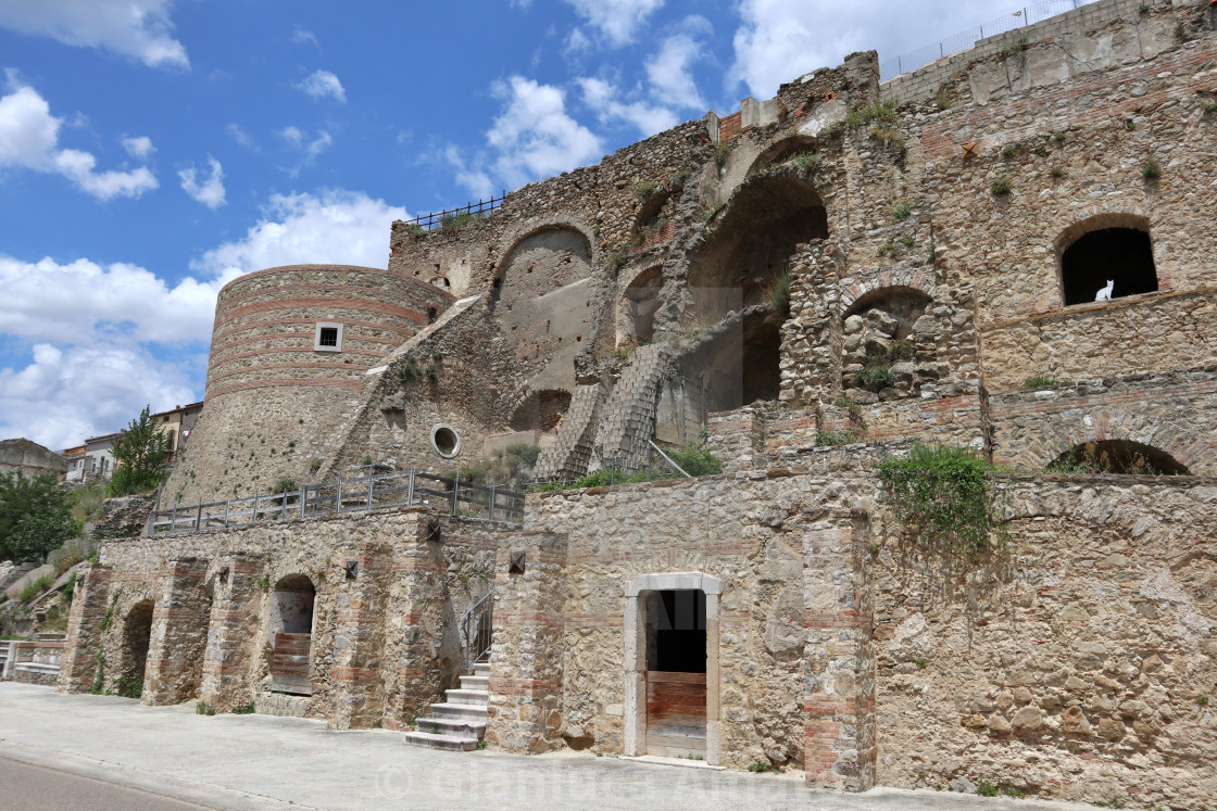 "Calitri - Resti dell'antica fortificazione" stock image