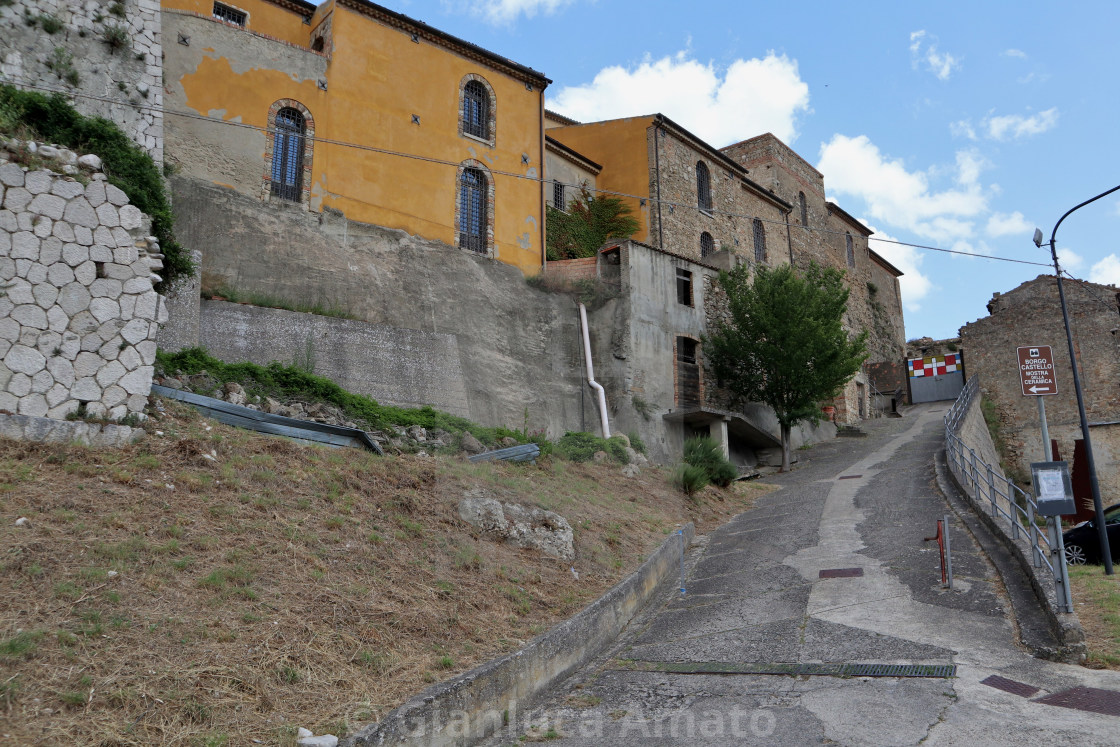 "Calitri - Scorcio del borgo dissestato" stock image