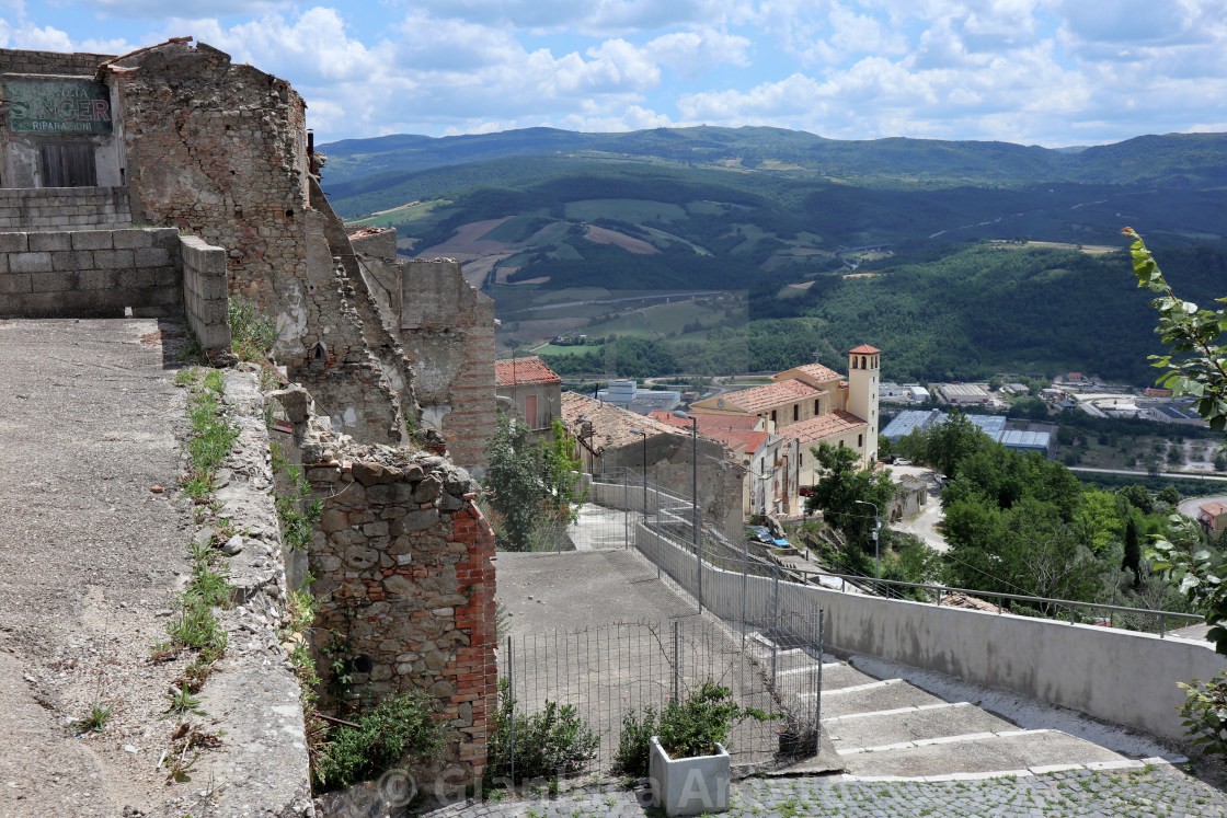 "Calitri - Scorcio dalla piazza del municipio" stock image