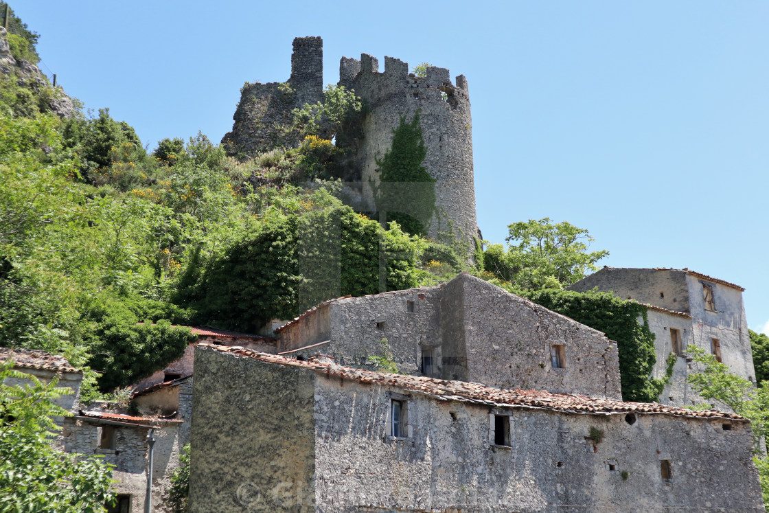 "Pesche - Scorcio del castello" stock image