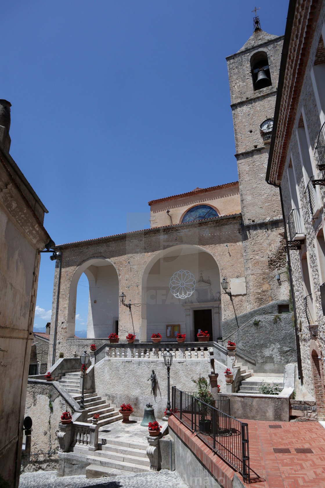 "Pesche - Scorcio della Chiesa di San Michele Arcangelo" stock image