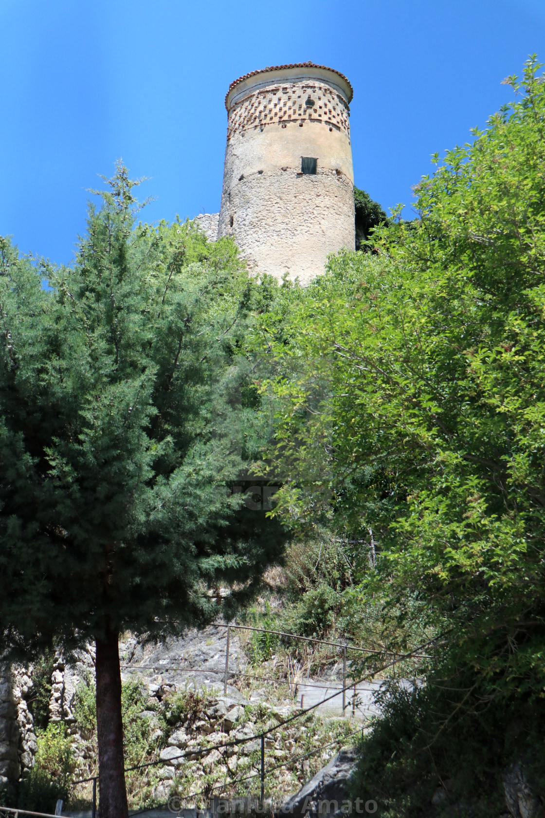 "Pesche - Scorcio della torre del castello" by Gianluca Amato - $2.54 "Pesche - Scorcio della torre del castello" stock image