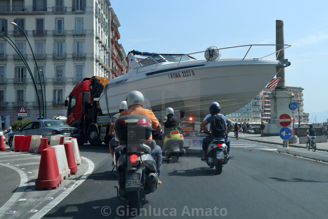 "Napoli - Barca a Piazza Vittoria" stock image