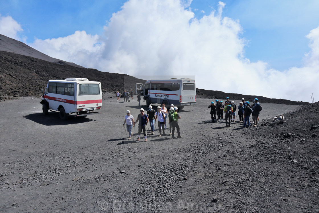 "Etna - Capolinea autobus a Torre del Filosofo" stock image