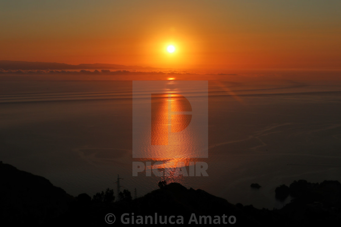 "Castelmola - Alba dal castello" stock image