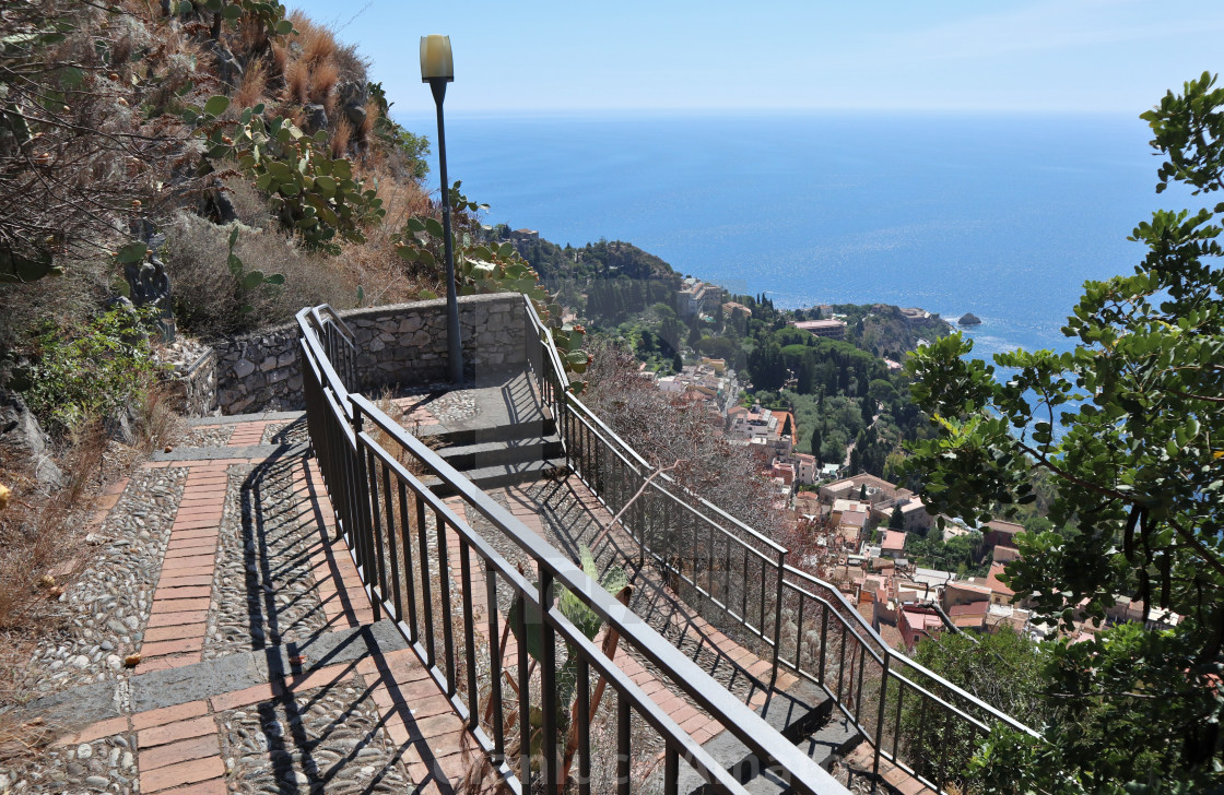 "Taormina – Scale della Via Crucis del Santuario" stock image