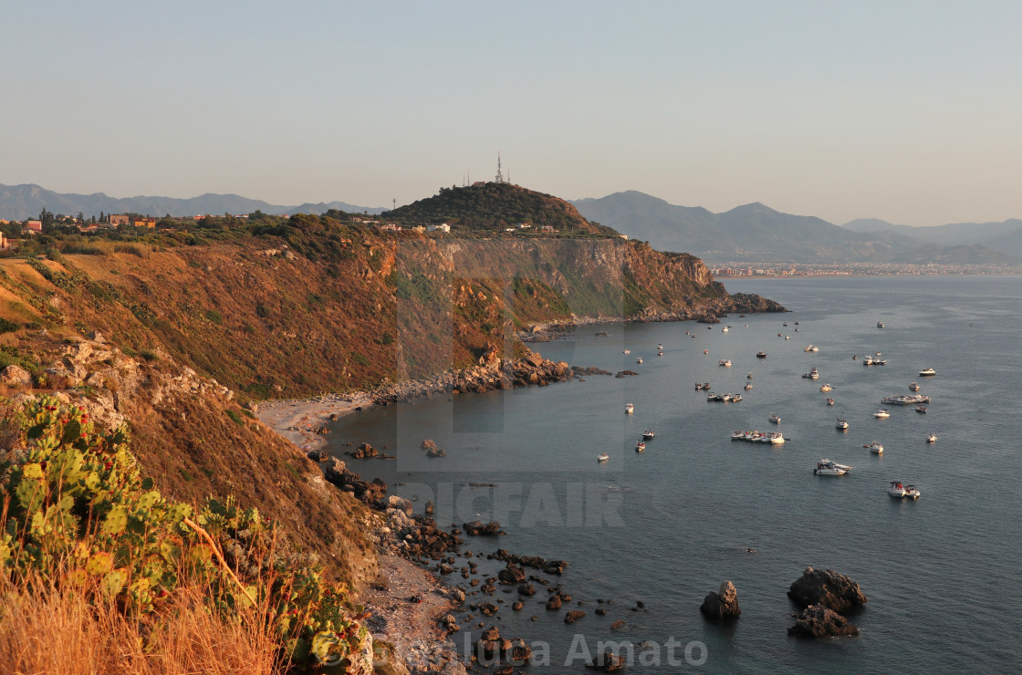 "Milazzo - Costa di Punta Milazzo al tramonto" stock image