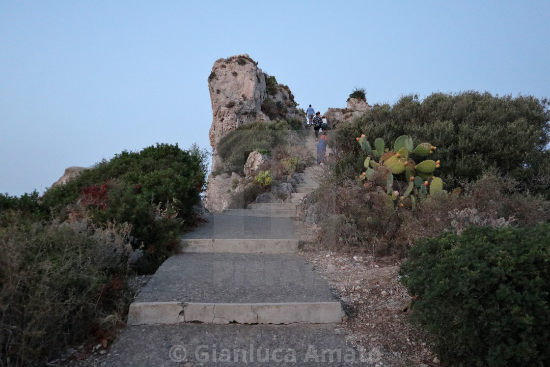 "Milazzo - Scalinata per il faro da Punta Milazzo" stock image