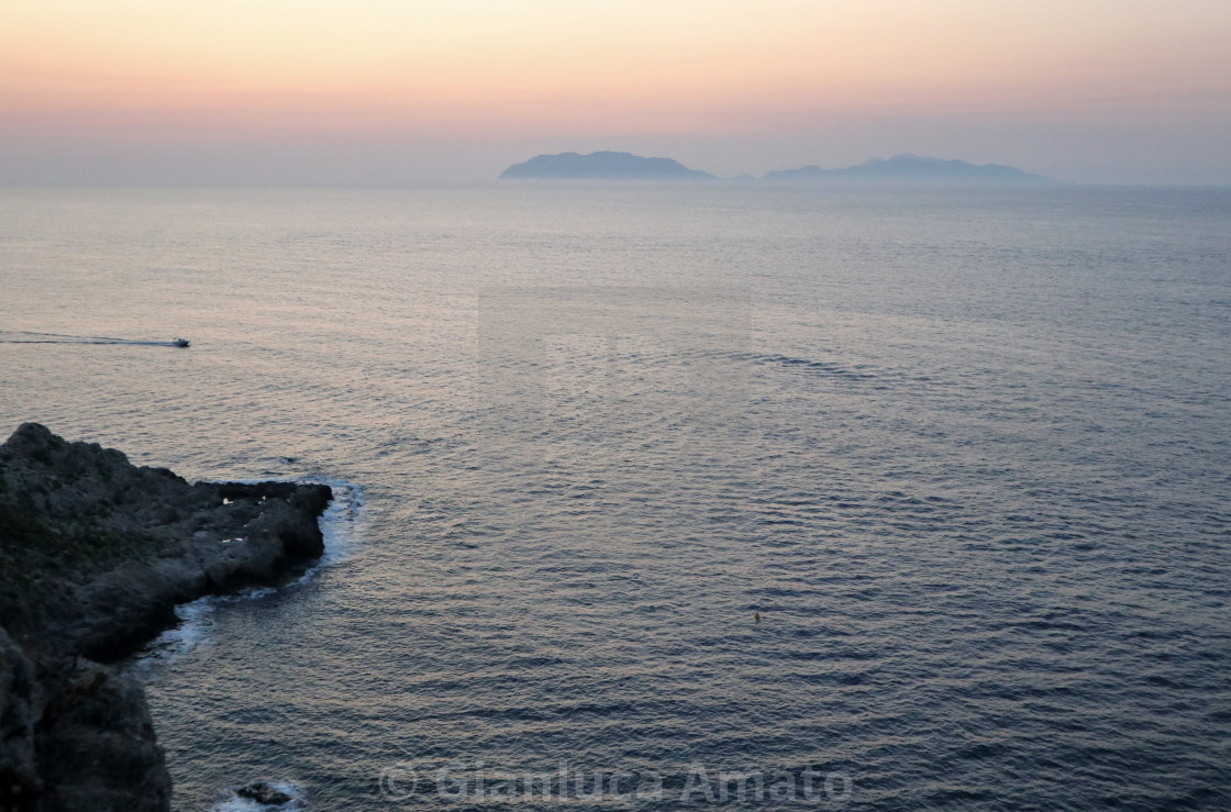 "Milazzo - Scorcio da Punta Milazzo dopo il tramonto" stock image