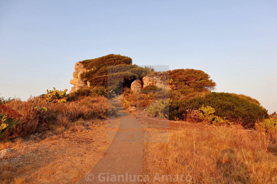 "Milazzo - Sentiero alla punta di Capo Milazzo" stock image