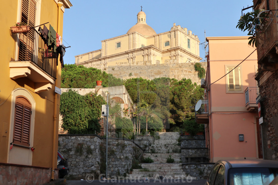 "Milazzo - Scorcio del Duomo Antico all'alba" stock image