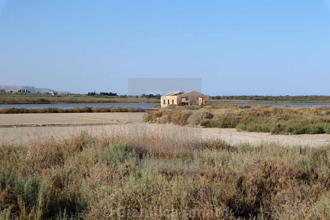 "Vendicari – Rudere nel Pantano Grande" stock image