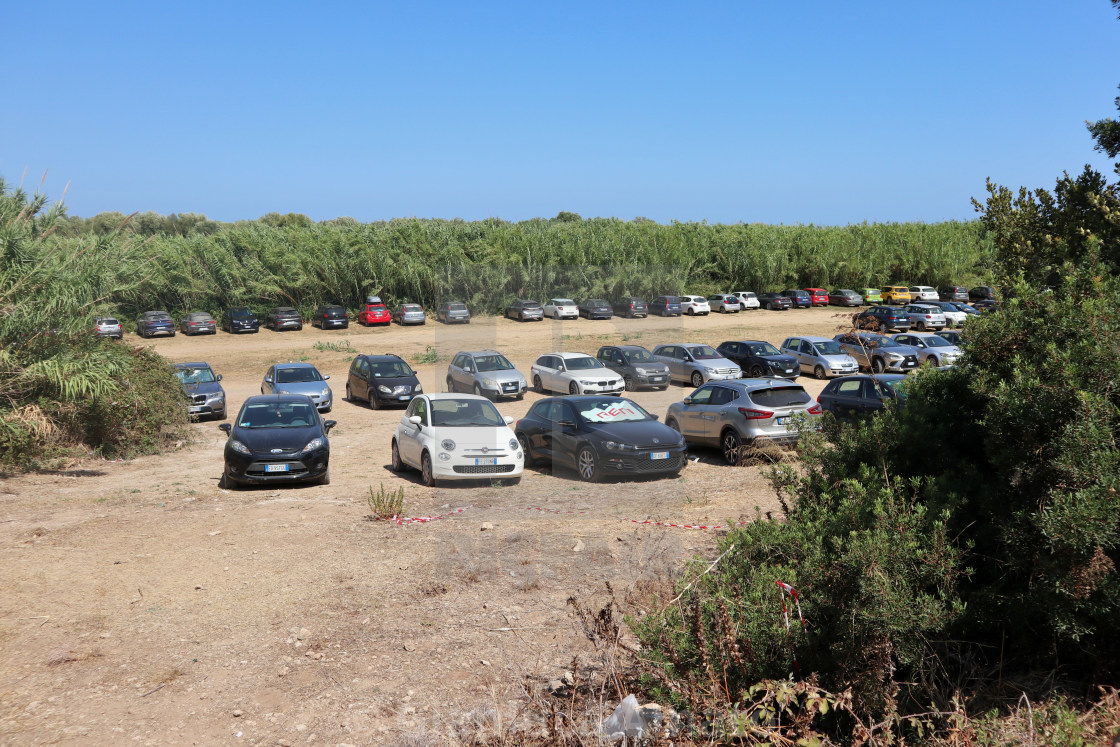 "Noto – Parcheggio alla Riserva naturale di Vendicari" stock image