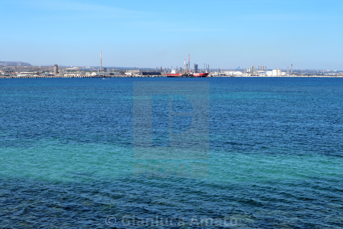 "Priolo Gargallo – Insenatura nord dall'istmo di Thapsos" stock image