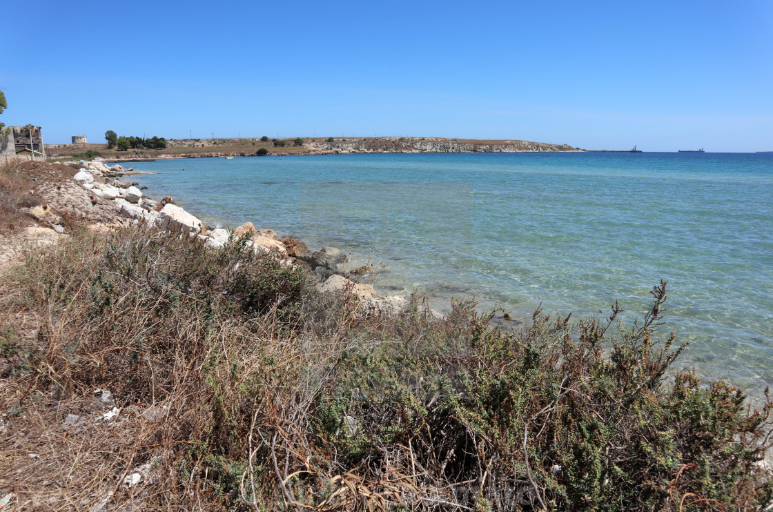 "Priolo Gargallo – Costa della baia di Marina di Melilli" stock image