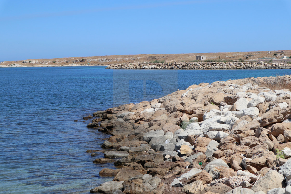 "Priolo Gargallo – Scogliera della penisola di Thapsos" stock image