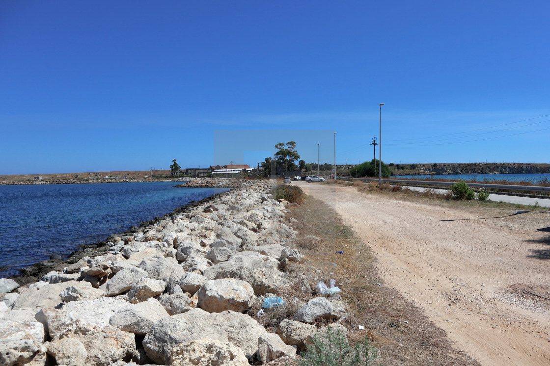 "Priolo Gargallo – Strada verso la penisola di Thapsos" stock image