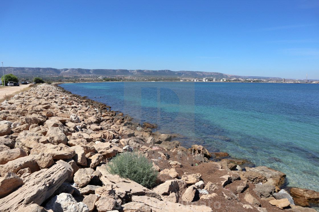 "Priolo Gargallo – Costa della Penisola Magnisi" stock image