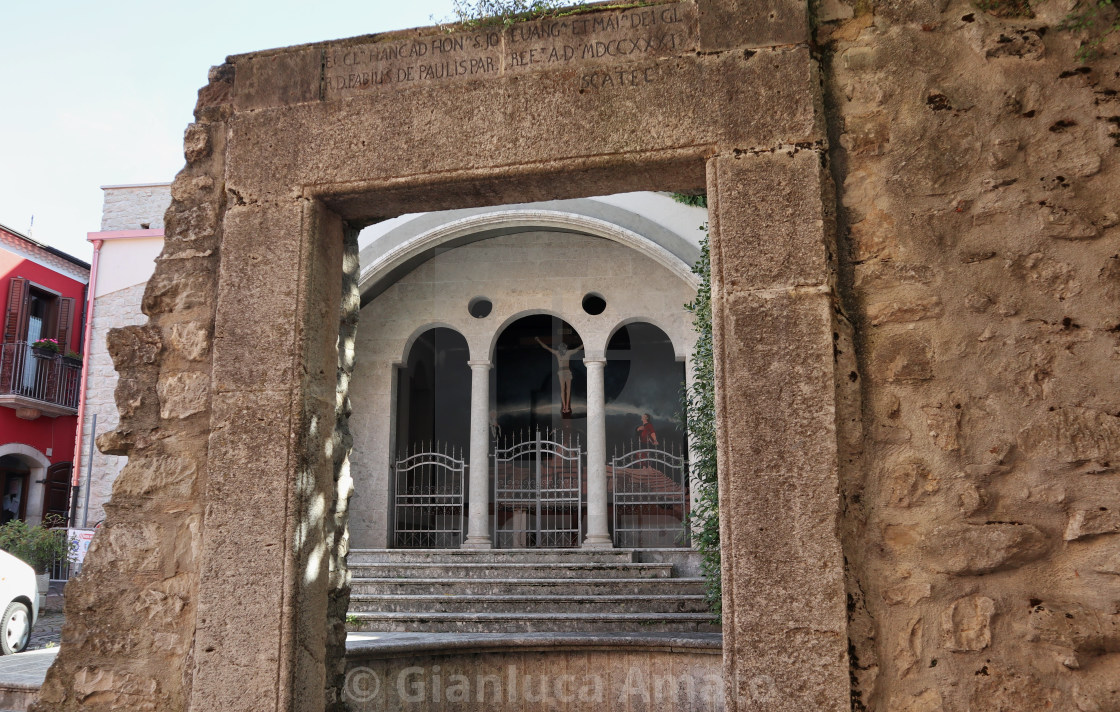 "Nusco - Portale settecentesco del centro storico" stock image