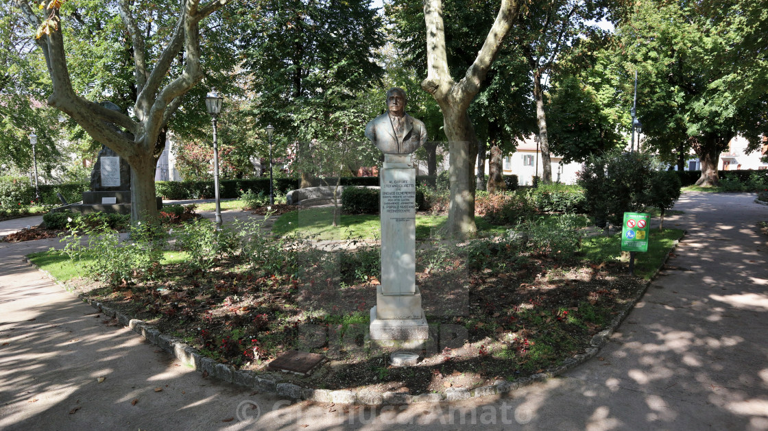 "Nusco - Monumento a Stefano Ciciretti in Villa Comunale" stock image