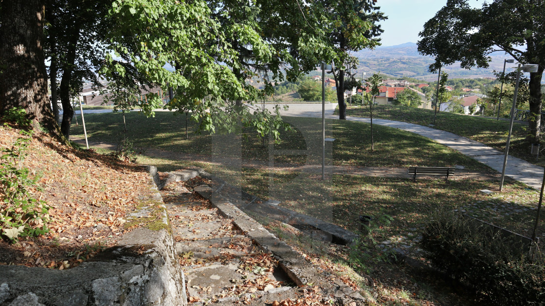 "Nusco - Scorcio panoramico di Parco Castello" stock image