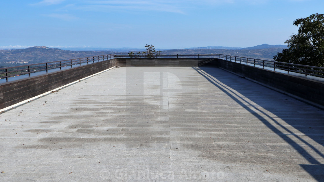 "Nusco - Terrazza panoramica di Parco Castello" stock image