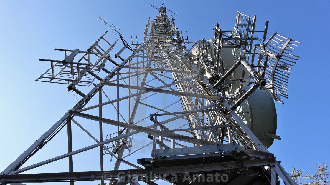 "Nusco - Traliccio per antenne nel Parco Castello" stock image