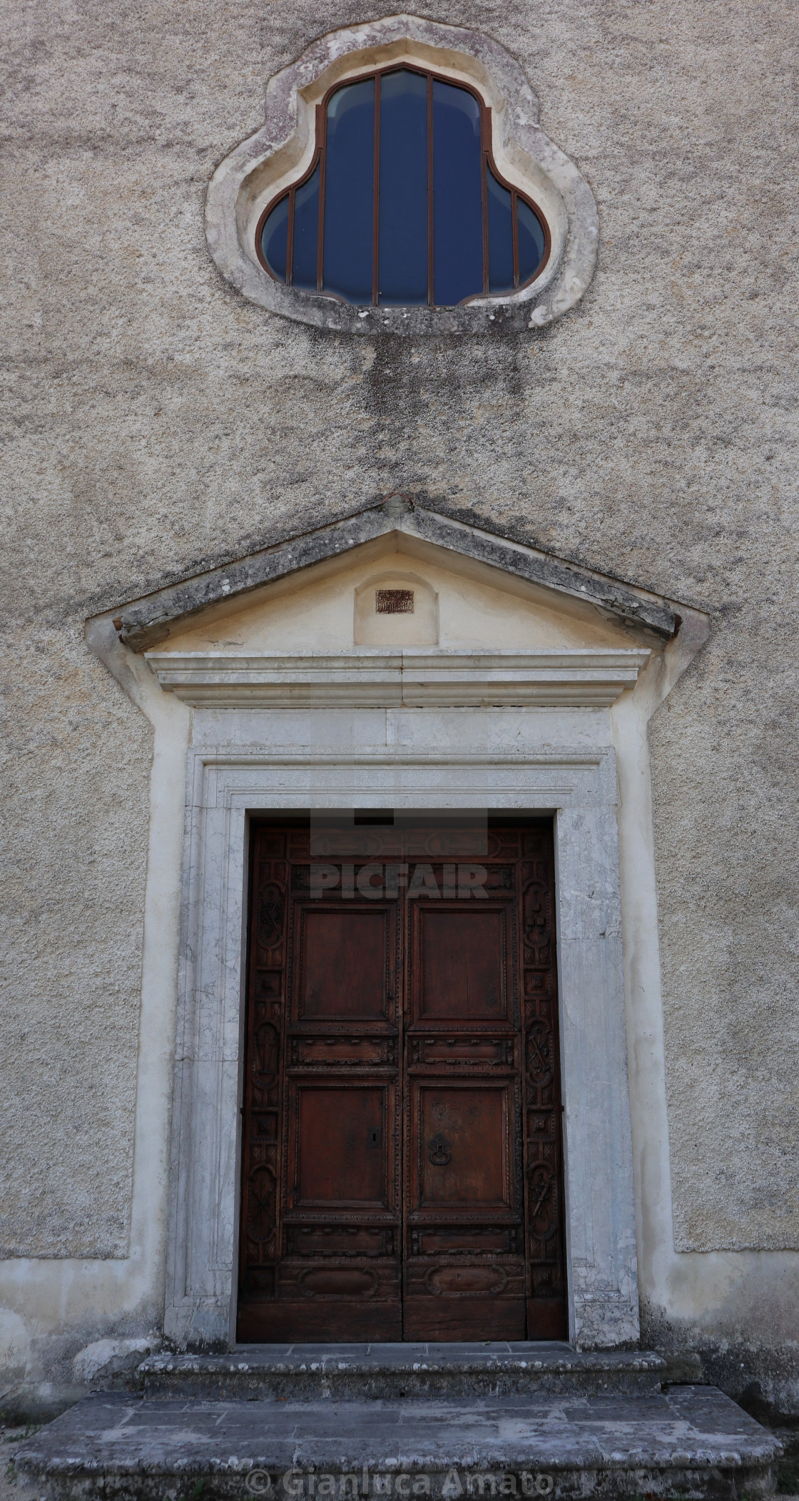 "Montella - Entrata della Chiesa di Santa Maria della Neve" stock image