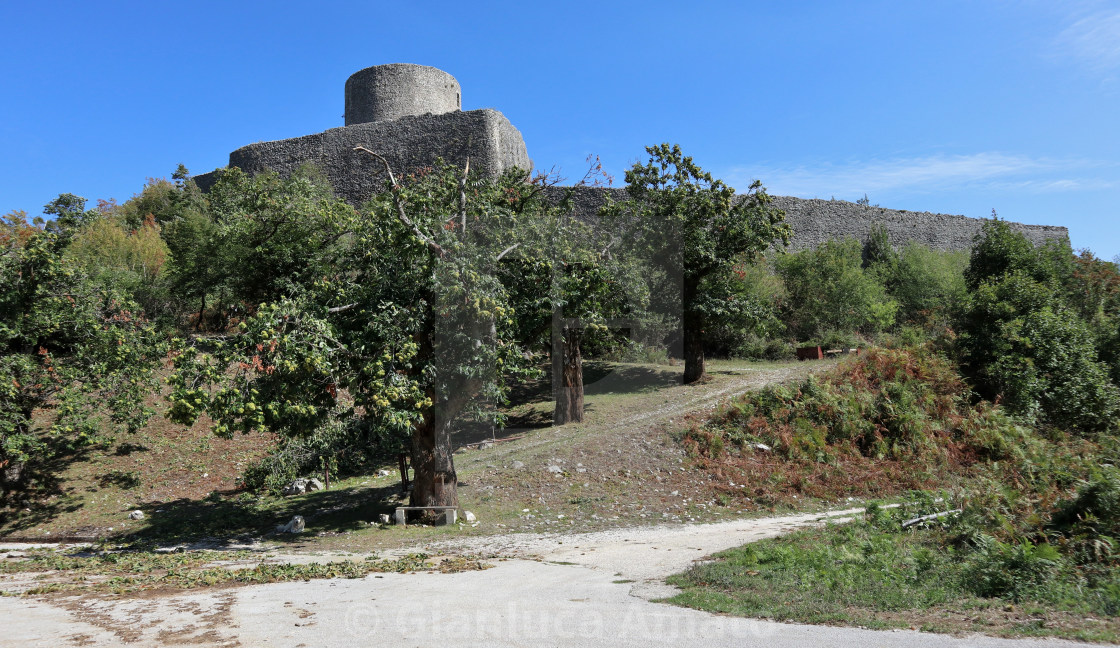 "Montella - Castello del Monte tra castagneti" stock image