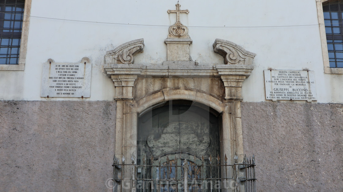 "Bagnoli Irpino - Lapidi sulla Cappella di San Giuseppe" stock image