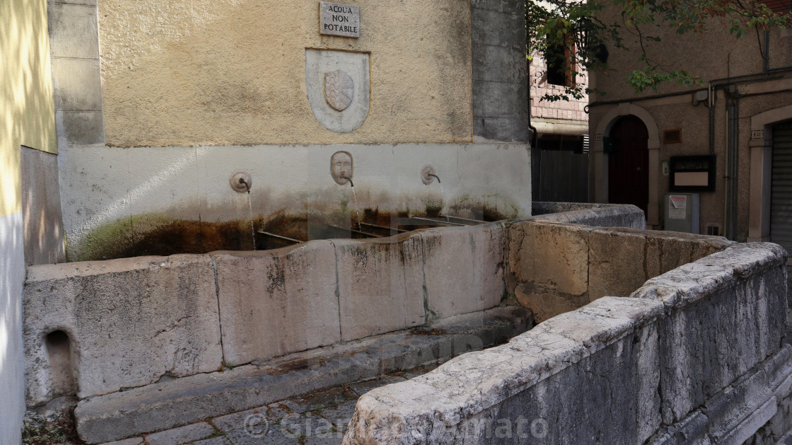 "Bagnoli Irpino - Particolare della Fontana del Gavitone" stock image