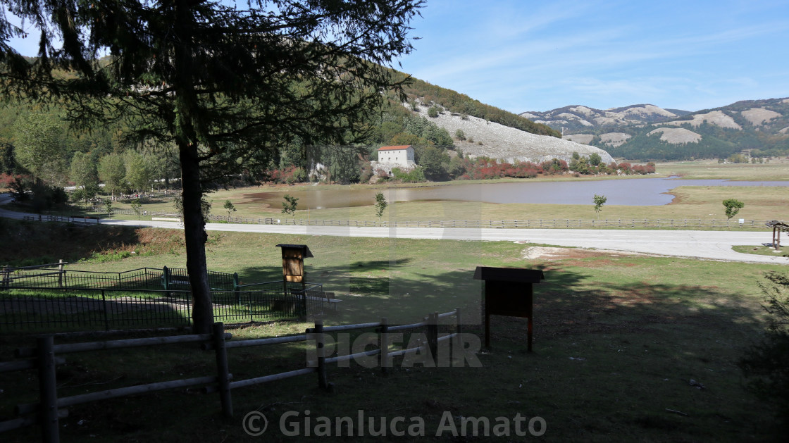 "Bagnoli Irpino - Panorama del Lago Laceno dalla chiesa" stock image