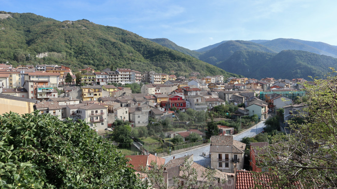 "Bagnoli Irpino - Panorama del borgo" stock image