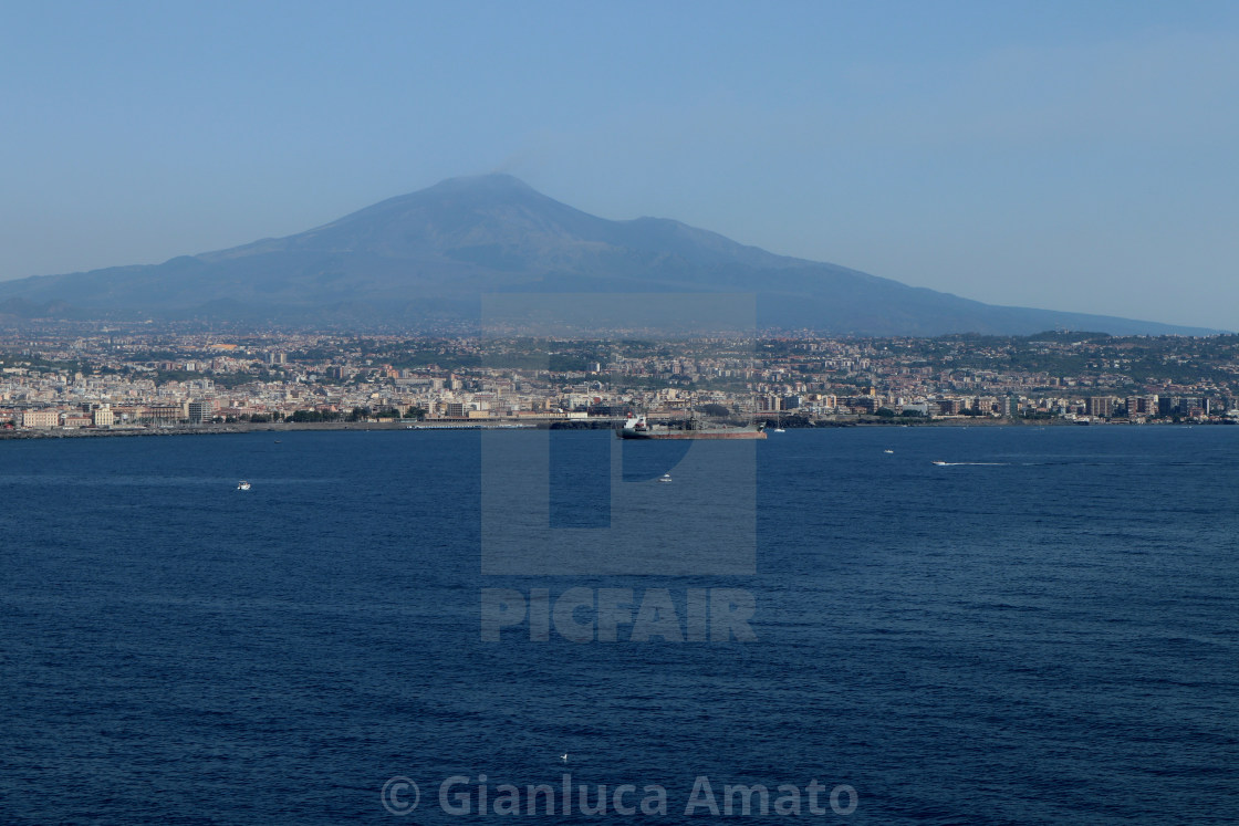 "Catania - Panorama dal mare" stock image